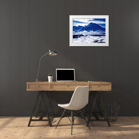 Mountain View 56 White Modern Wood Framed Art Print by Lee, Rachel