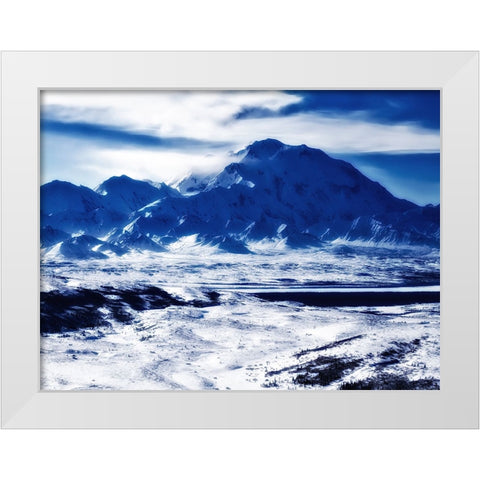 Mountain View 56 White Modern Wood Framed Art Print by Lee, Rachel