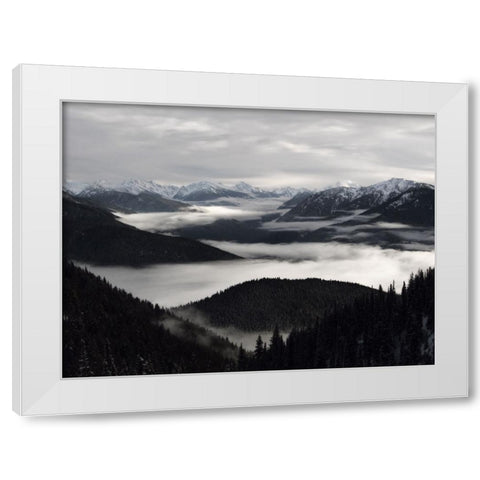 Mountain View 58 White Modern Wood Framed Art Print by Lee, Rachel