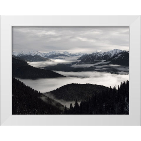 Mountain View 58 White Modern Wood Framed Art Print by Lee, Rachel