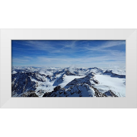 Mountain View 60 White Modern Wood Framed Art Print by Lee, Rachel