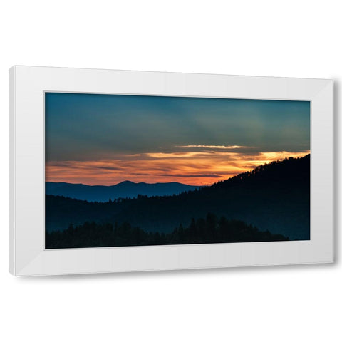 Mountain View 62 White Modern Wood Framed Art Print by Lee, Rachel