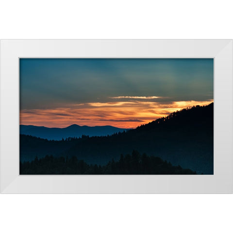 Mountain View 62 White Modern Wood Framed Art Print by Lee, Rachel