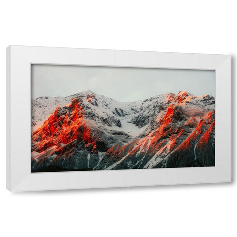 Mountain View 63 White Modern Wood Framed Art Print by Lee, Rachel