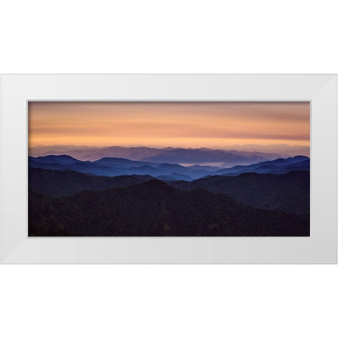 Mountain View 64 White Modern Wood Framed Art Print by Lee, Rachel