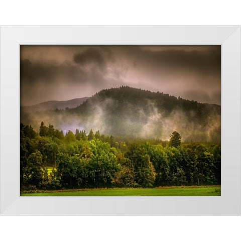 Mountain View 66 White Modern Wood Framed Art Print by Lee, Rachel