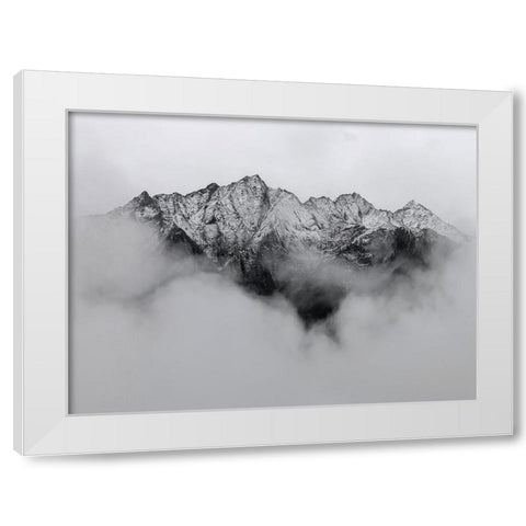 Mountain View 68 White Modern Wood Framed Art Print by Lee, Rachel
