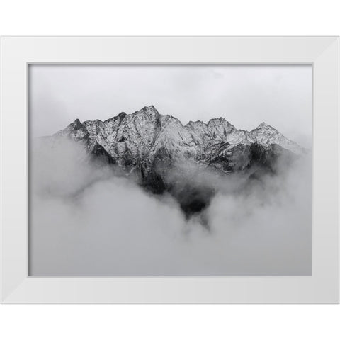 Mountain View 68 White Modern Wood Framed Art Print by Lee, Rachel
