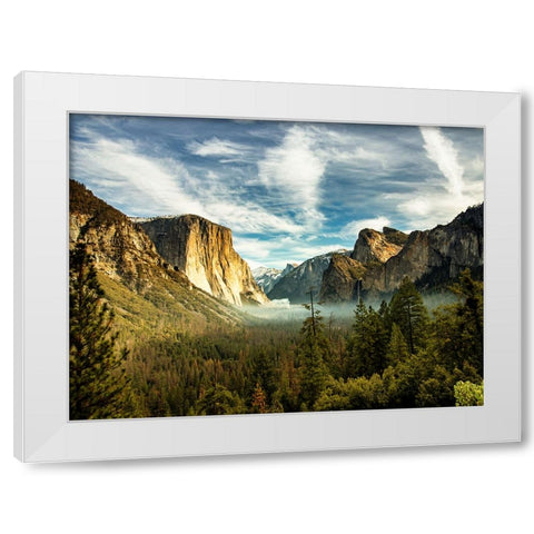 Mountain View 69 White Modern Wood Framed Art Print by Lee, Rachel