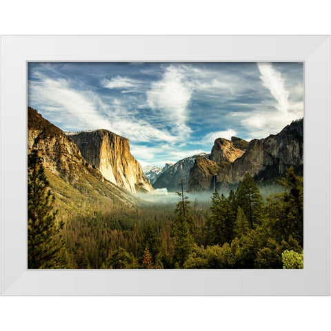 Mountain View 69 White Modern Wood Framed Art Print by Lee, Rachel