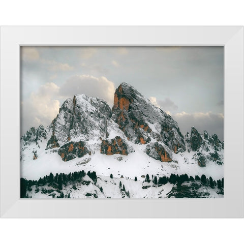 Mountain View 70 White Modern Wood Framed Art Print by Lee, Rachel