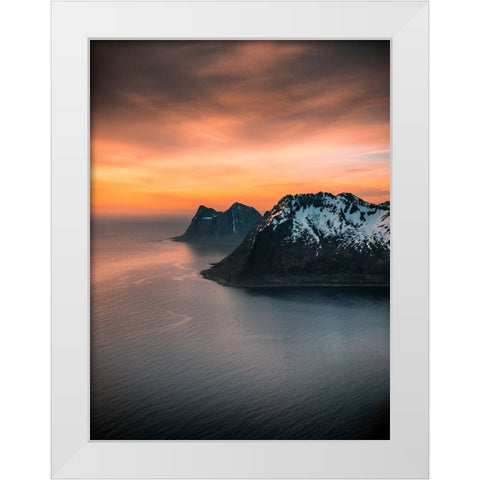 Mountain View 72 White Modern Wood Framed Art Print by Lee, Rachel