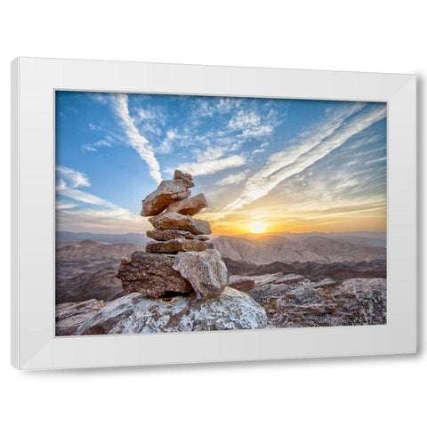 Mountain View 74 White Modern Wood Framed Art Print by Lee, Rachel