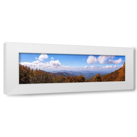 NC Early Fall Pano 1 White Modern Wood Framed Art Print by Lee, Rachel