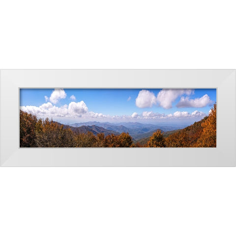 NC Early Fall Pano 1 White Modern Wood Framed Art Print by Lee, Rachel