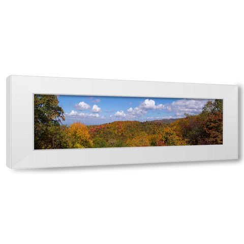 NC Fall Mountains 3 White Modern Wood Framed Art Print by Lee, Rachel