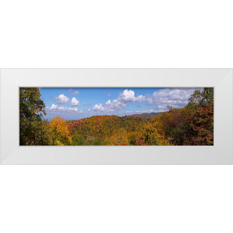 NC Fall Mountains 3 White Modern Wood Framed Art Print by Lee, Rachel