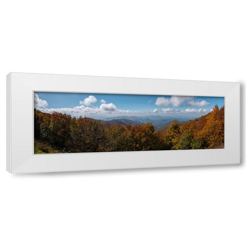 NC Fall Mountains 4 White Modern Wood Framed Art Print by Lee, Rachel