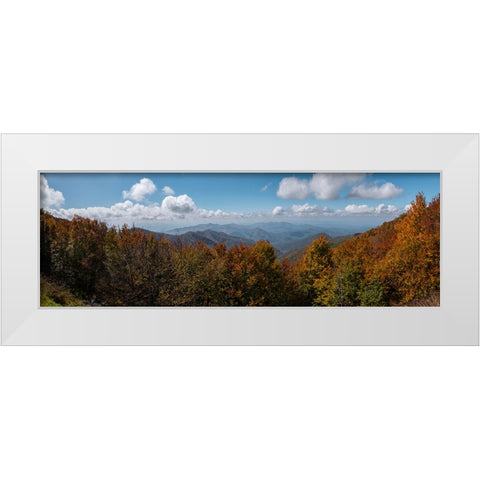NC Fall Mountains 4 White Modern Wood Framed Art Print by Lee, Rachel