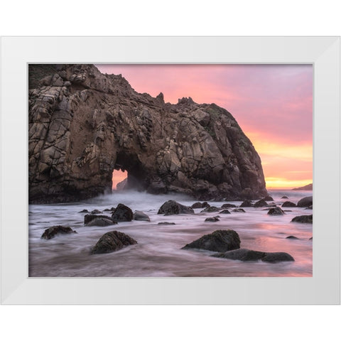 Ocean 11 White Modern Wood Framed Art Print by Lee, Rachel