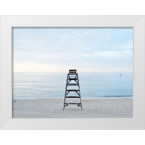 Ocean 30 White Modern Wood Framed Art Print by Lee, Rachel