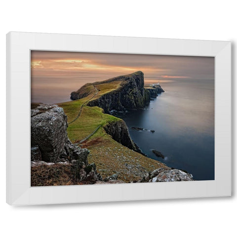 Ocean 45 White Modern Wood Framed Art Print by Lee, Rachel