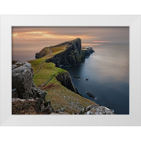 Ocean 45 White Modern Wood Framed Art Print by Lee, Rachel