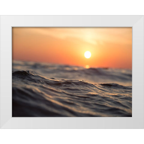 Ocean 50 White Modern Wood Framed Art Print by Lee, Rachel