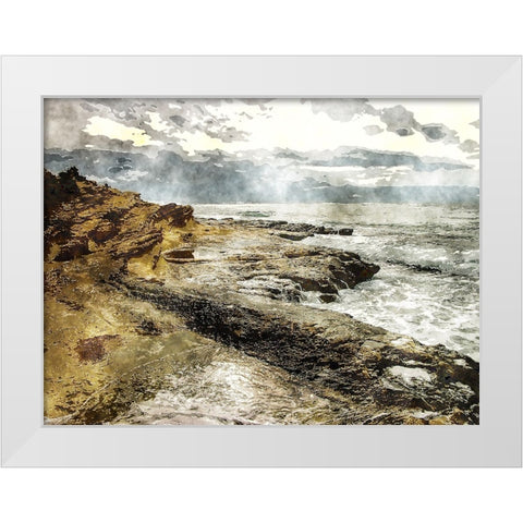 Ocean 53 White Modern Wood Framed Art Print by Lee, Rachel