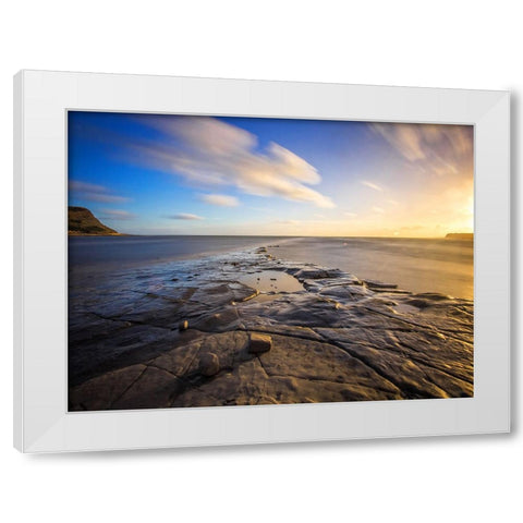 Ocean 55 White Modern Wood Framed Art Print by Lee, Rachel
