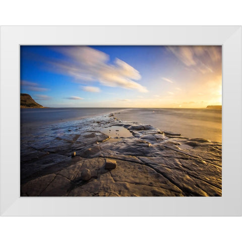 Ocean 55 White Modern Wood Framed Art Print by Lee, Rachel