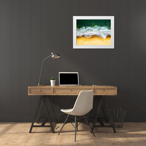 Ocean 61 White Modern Wood Framed Art Print by Lee, Rachel