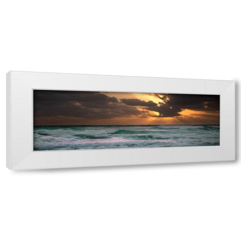 Ocean 9 White Modern Wood Framed Art Print by Lee, Rachel
