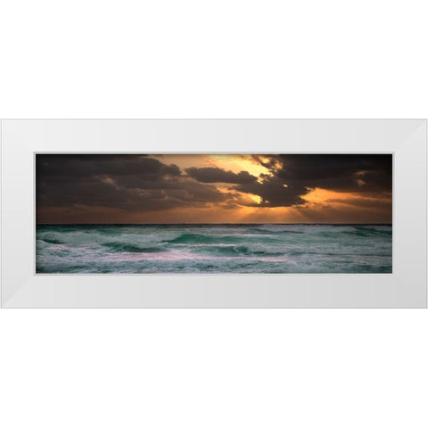 Ocean 9 White Modern Wood Framed Art Print by Lee, Rachel