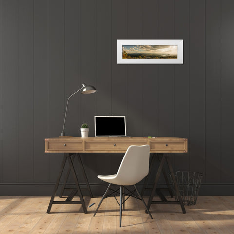 Ocoee Valley Pano 1 White Modern Wood Framed Art Print by Lee, Rachel
