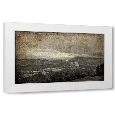 Old View From Signal Crackle White Modern Wood Framed Art Print by Lee, Rachel