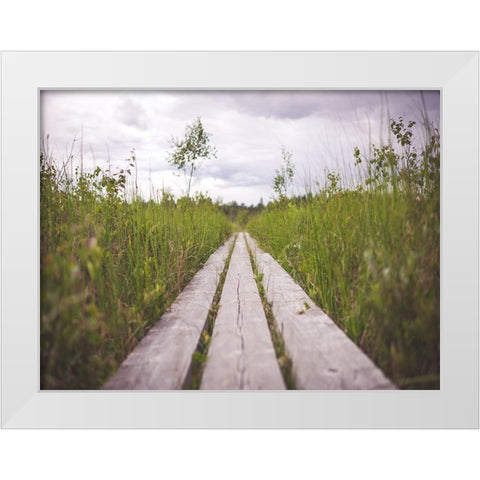 Pathway 2 White Modern Wood Framed Art Print by Lee, Rachel