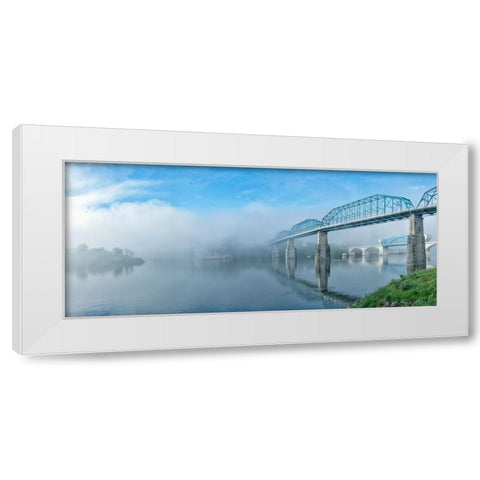 Peaceful River View Pano White Modern Wood Framed Art Print by Lee, Rachel