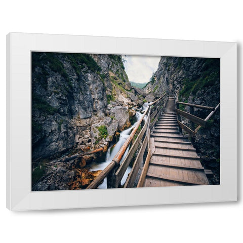 Pier 10 White Modern Wood Framed Art Print by Lee, Rachel