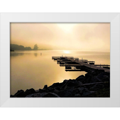 Pier 12 White Modern Wood Framed Art Print by Lee, Rachel