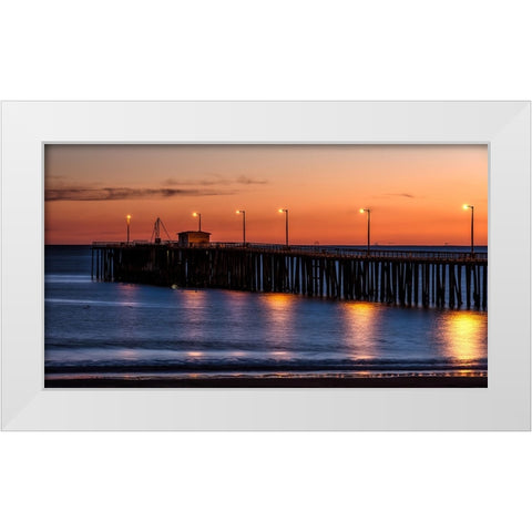 Pier 13 White Modern Wood Framed Art Print by Lee, Rachel