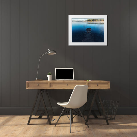 Pier 2 White Modern Wood Framed Art Print by Lee, Rachel