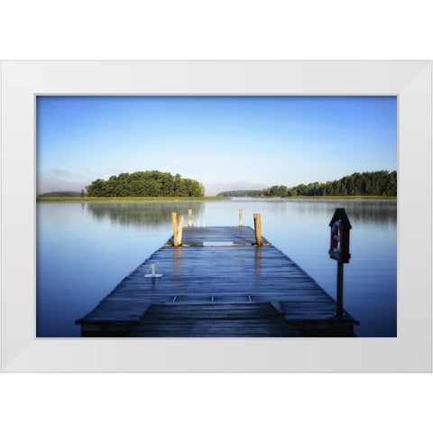 Pier 4 White Modern Wood Framed Art Print by Lee, Rachel