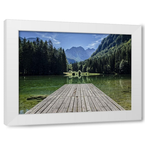 Pier 8 White Modern Wood Framed Art Print by Lee, Rachel