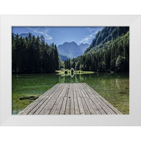Pier 8 White Modern Wood Framed Art Print by Lee, Rachel