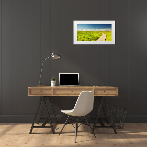 Pier 9 White Modern Wood Framed Art Print by Lee, Rachel