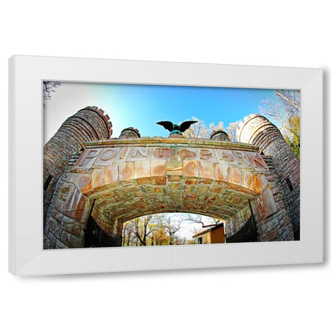 Point Park Gate White Modern Wood Framed Art Print by Lee, Rachel