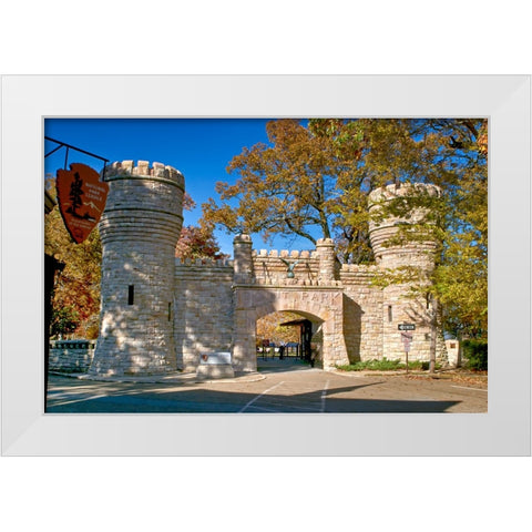 Point Park Gate 2 White Modern Wood Framed Art Print by Lee, Rachel