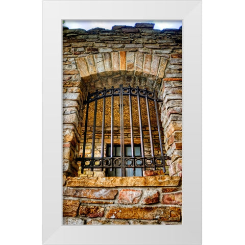 Point Park Gate Window White Modern Wood Framed Art Print by Lee, Rachel