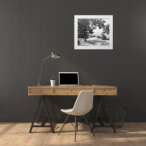 Point Park Visitors Early 1900s White Modern Wood Framed Art Print by Lee, Rachel